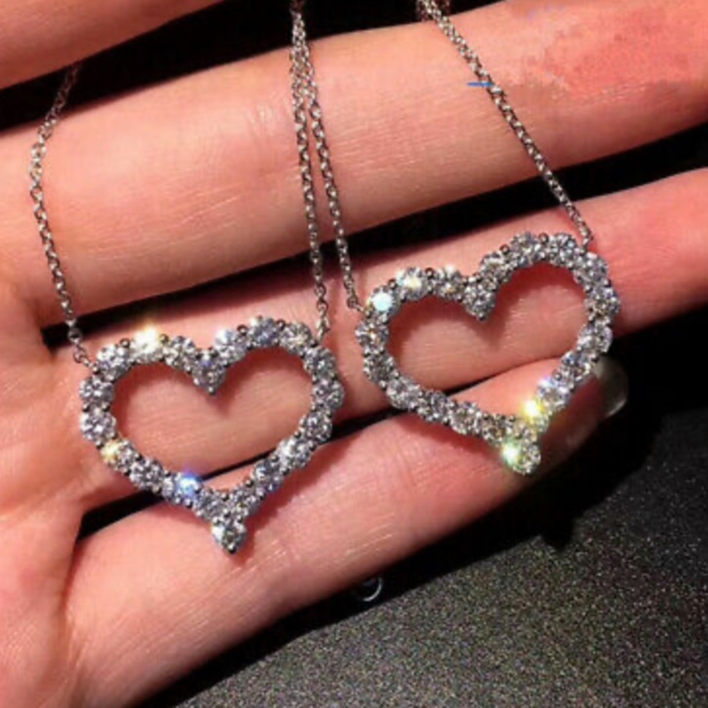NEW 925 Sterling Silver Heart ❤️ necklace - Picture 3 of 6